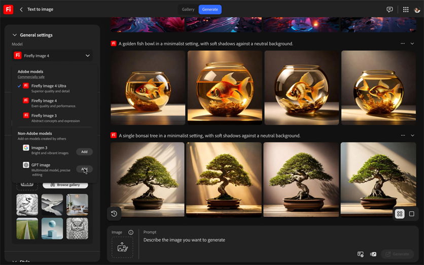 adobe firefly recursos IA