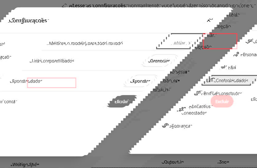 Como impedir que o chatgpt salve suas conversas