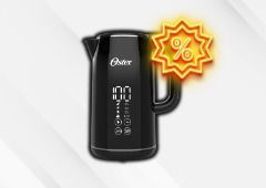 Chaleira Digital Oster Black de 1,7L está com desconto de 19% na Amazon