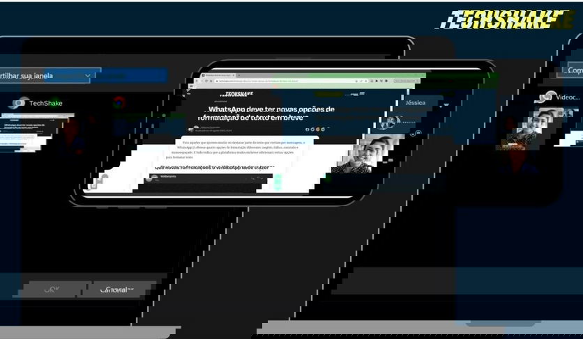 como compartilhar tela no whatsapp