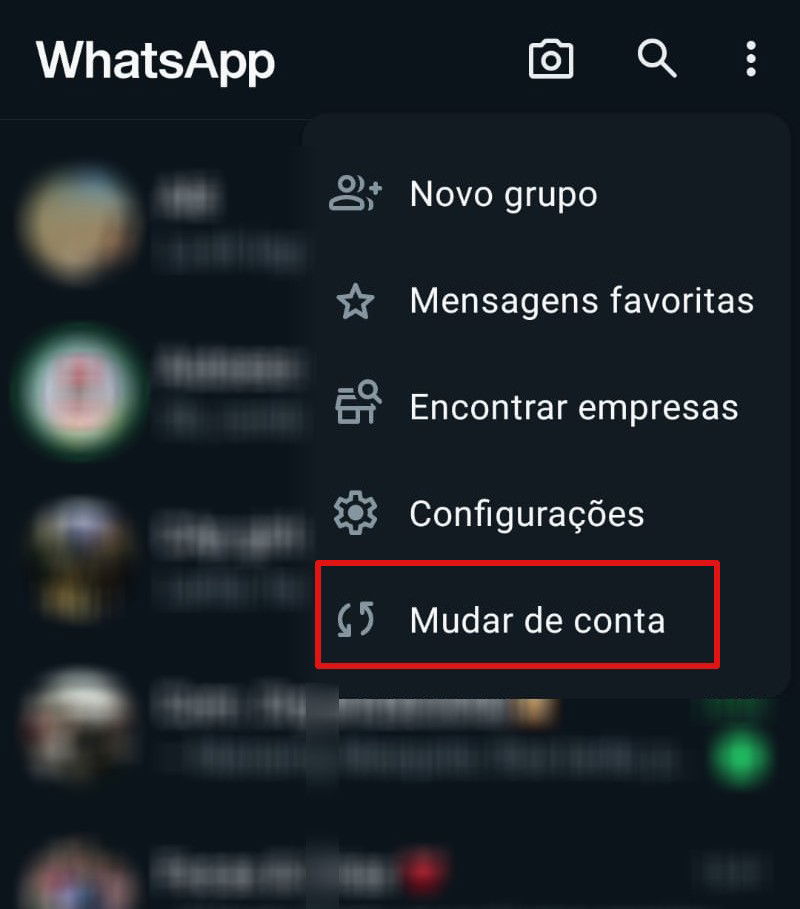 Como alternar as contas do WhatsApp