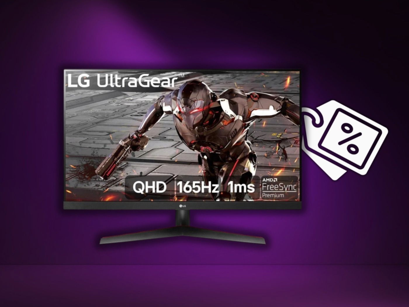 Monitor LG UltraGear 32” QHD e 165 Hz com superdesconto de R$ 800