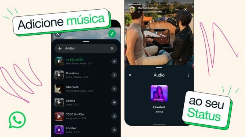 Músicas nos Status chegam ao WhatsApp no Brasil